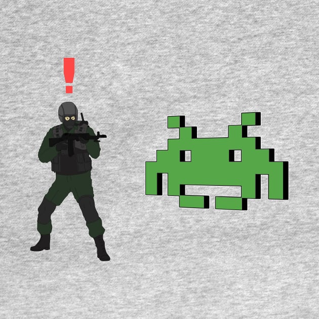 Metal Gear Solid Enemy Soldier Alert Space Invaders by Bevatron